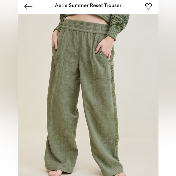 NWT Aerie Navy Summer Reset Trouser - Picture 4 of 5